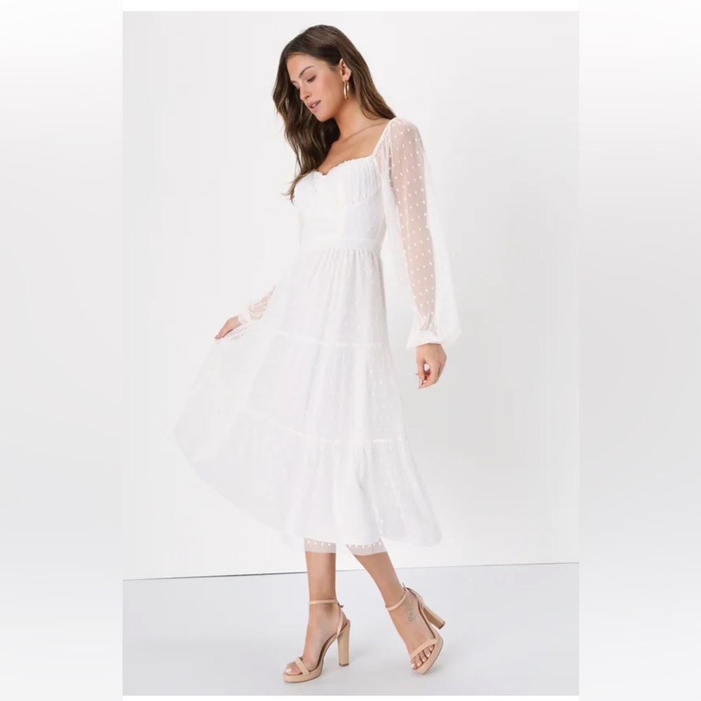 Affectionate Aura Swiss Dot Dress